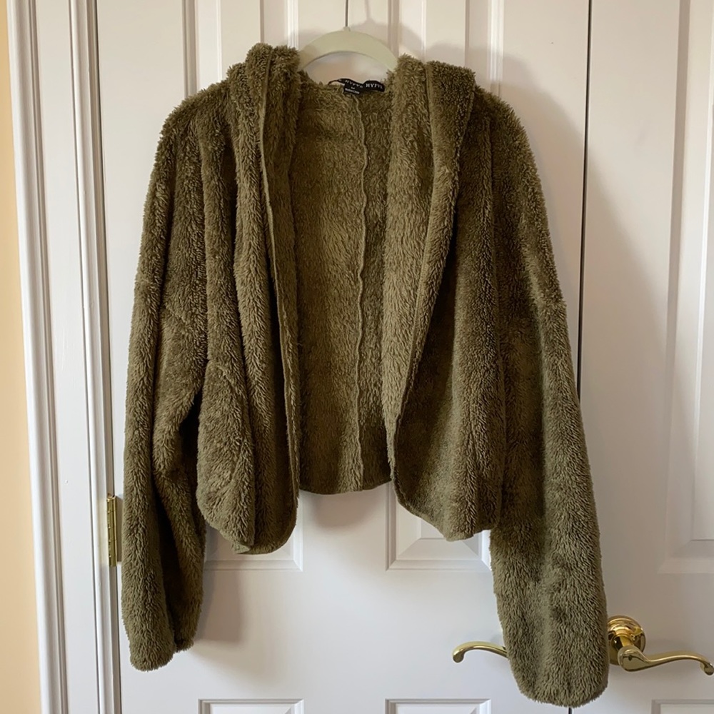 Fuzzy Cropped Jacket by HYFVE